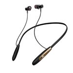 GEARZTOUCH Stylize Pro ANC Bluetooth inEar Neckband with Mic,45dB Hybrid ANC, Bombastic Bass-12.4mm Drivers,15 Mins Charge-10Hrs Music,30Hrs Battery Fast Charge,IPX4, Low Latency,Magnetic Buds- Black