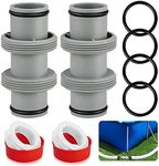 Pool Hose 38 mm Connector, Pool Connection Set 38 mm, Pool Hose Adapter, Hose Connector 38 mm, Pool Hose Connector 38 mm, for Intex Bestway Coleman, for Pool Hose Connector Extension.