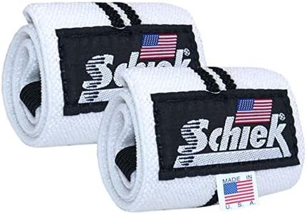 Schiek Sports Model 1124 Heavy Duty 24" Wrist Wraps - White/Black