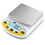 CGOLDENWALL Lab Scale 5000gx0.01g Precision Analytical Balance Digital Precision Scale Laboratory Weighing Electronic Balance Jewelry Scales Gold Balance Kitchen Scales Calibrated (5000g, 0.01g)