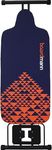 Boardmann XL Ironing Board 163x 51cm Extra Wide With Rest, Folding Adjustable Legs, Heat Resistant Cotton Cover Blue/Black/Orange