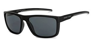 Vincent Chase By Lenskart | Grey Black Full Rim Rectangle Stylish Sunglasses | Polarized and UV Protected | For Men and Women | Large | VC S14122