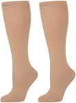 CompressionZ 20-30 mmHg Knee High Compression Socks (Nude, S)