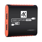 4K Capture Card, USB3.0 1080P 60FPS HDMI Video Cam Link Capture Card for DSLR, Gaming Capture Card for Nintendo Switch, Work with Xbox PS5/PS4/Xbox/Camera for OBS Twitch Live Streaming and Recording