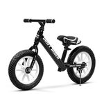 HAPPY BEAR Balance Cycle - Toddler Training Bike for 3-5 Year Old Kids, Balancing Cycle, Height Adjustable Seat Balance Learning Cycle Without Pedals and Carry Handle (Black)