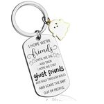 DSHTP Friendship Gifts for Women Best Friend keychains Friend Gifts for Her BFF Girls Besties Sister BirthdayGifts for Best Friends, Sliver, 1