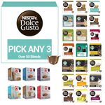 Nescafe Dolce Gusto Original and Compatible Coffee Pods. Pick Any 3 Packs from 50+ Flavours Inc. Decaf, Espresso, Latte, Hot Chocolate, Cappuccino, Caramel, Mocha, Skinny, Chai Tea & More.