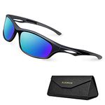 Bloomoak Cycling Sunglasses/Polarized Sport Sunglasses/UV Protection / TR90 Unbreakable Frame - Fit for Driving/Running/Sunglasses(Blue)