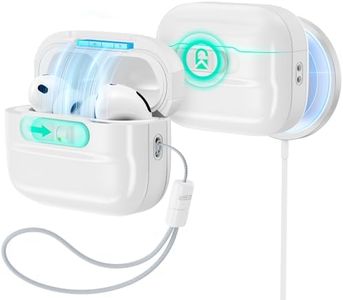 ESR for AirPods Pro 3 Case (2025), Compatible with AirPods Pro 3 (USB-C Cable), MagSafe Ready, Magnetic Lid Lock, Full Drop Protection Cover with Lanyard, White