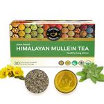 TEACURRY Himalayan Mullein Tea (30 Tea Bags, 1 Month Pack) - Helps In Immunity, Lung Detox Wellness | Mullein Tea For Lungs, 60 Grams, Green Tea