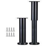 Uxcell Metal Adjustable Furniture Legs, Couch Legs Replacement Support Leg for Sofa/Dresser/Bed/Chair/Coffee Table (10-17inch / 2Pcs)