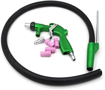 Chiloskit PS-2 Heavy Duty Sandblaster Sand Blasting Gun Kit Rust Remove Tool for Sandblast Cabinet Gun Parts with 4 Ceramic Nozzle Tips 5mm and 6 mm