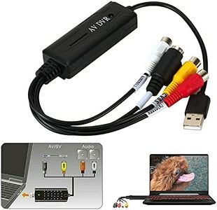 ELASO USB 2.0 Video Audio Capture RCA Adapter VHS to DVD HDD TV Converter Card Win 10