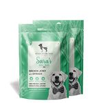 Heads Up For Tails Sara's Doggie Treats - Chicken Jerky with Spinach Huft Non Veg Dog Treats - 70 g Each (Pack of 2)