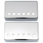 Musiclily 50mm Neck and 52mm Bridge Metal Guitar Humbucker Pickup Covers Set,Chrome