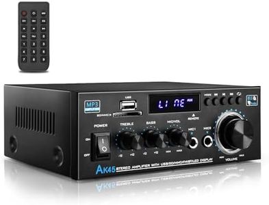 Home Audio Power Amplifier with Bluetooth, 100Wx2 Audio Stereo Receiver, Dmyond Home Amplifiers w/FM Radio USB, AUX, RCA, SD for Home Theater Speakers Audio Stereo, Studio