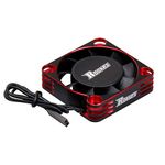RC Motor Cooling Fan 40mm 16000RPM Fits 56mm 55mm 58mm Diameter Motor Heatsink RC Cooling Fans for 1/5 1/6 RC Truck Car (Red Black)