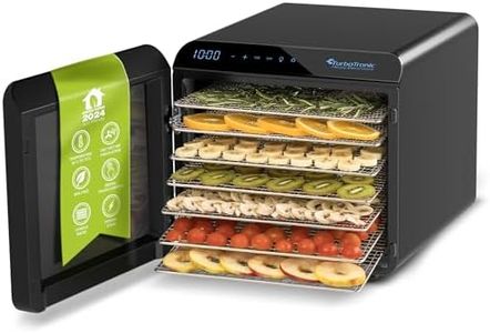 TurboTronic Dörrgerät TurboWave BIO 50 Liter - 30°C bis 80°C - komplett aus Metall 7 Etagen Obst Gemüse Fleisch Pilze Früchtetrockner Dörrapparat Dörrer Dörrautomat Edelstahl