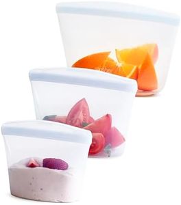 Stasher Premium Silicone Reusable Food Storage Bags, 3-Pack, Clear | Multi-Use Food Storage Bags, Lunch Bag, Travel Containers | BPA Free, Leak-free, Dishwasher-Safe, Eco-friendly