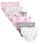 Kids Series Toddler Soft Cotton Panties Little Girls' Undies Assorted Underwear (Pack of 6) Size 3T 4T