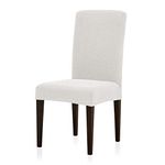 SUBRTEX Dining Room Chair Slipcovers Parsons Chair Covers Set of 4 Stretch Dining Chair Covers Removable Washable Kitchen Chair Covers Chair Protector Covers for Dining Room,Party,Hotel(Creme)