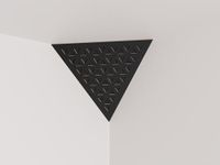 (2 Pack) — Acoustic Corner Ceiling Bass Trap «Triangle» | Sound Absorption-Diffuse Acoustic Foam with Perforated Laminated HDF Plate | 42x42x42cm | Color: (Black, TRI)