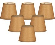 Royal Designs 6" Parchment Empire Brown Chandelier Lamp Shade, Set of 6, 4 x 6 x 5.5 (CS-952-6BR/P-6)