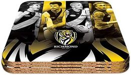 Richmond Tigers AFL Footy Set of 4 Player Coaster