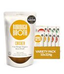 Classic Organic Bone Broth Bundle by Borough Broth - Chicken, Beef & Lamb - Free Range & Grass Fed - Source of Collagen & Protein, Low Calorie, Gluten-Free, Chilled, 10 x 324g