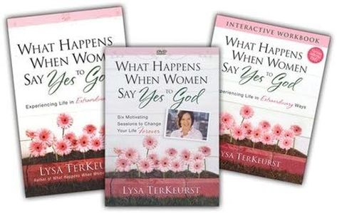 STUDY KIT What Happens When Women Say Yes to God: Experiencing Life in Extraordinary Ways | 3 Pack (Book, DVD, and Workbook) By: Lysa Terkeurst - Harvest House Publishers