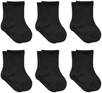 Baby Grip Ankle Socks 6 Pairs | Newborn Infant Toddlers Socks Organic Cotton | Kids Boys Girls Ankle