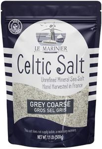 Le Marinier French Sea Salt Grey Coarse, 1.1lb - 18oz. +82 minerals. 100% Natural and Unrefined. Sea Salt Organic 82 Minerals Coarse. Hand Harvested Mineral Salt, Sel Gris (1.1lb Grey Coarse)