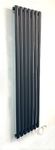 Greened House Electric Radiator 1600 H x 420 w Anthracite Oval Tube Single Panel Vertical Tall Column Radiator