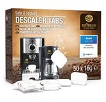 Coffeeano 50x descaling tablets XL for fully automatic coffee machines and coffee makers. Descaling tabs compatible with Jura, Siemens, Krups, Bosch, Miele, Melitta, WMF and many more