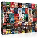 Murder Mystery Puzzle for Adult, Agatha Christie Books Novels Jigsaw Puzzle 1000 Pieces, Agatha Christie Movies Puzzle as Horror Fan Decor