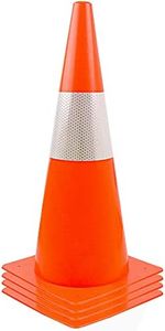 15 inch Traffic Safety Cones with Reflective Collars,[4 Pack]Orange Construction Cones| Parking Cones| Soccer Training Cones |Road Cones for Parking lot, Driveway, Sport and Driving Training.