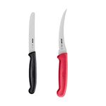 KOHE Kitchen Knife Set - 1 Utility Knife Wide Serrated - 1 Tomato Knife Serrated(Assorted Color, for Home & Professional use)