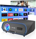 Smart Projector 4K Daylight 1000 ANSI, 5G WiFi 4K Daytime Projectors with WiFi 6 Bluetooth Android Apps HDMI USB LAN, LED LCD, Ceiling Zoom Keystone for UHD Home Cinema,Outdoor Movie,Gaming,TV, Sports