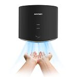 anydry 2630S Compact Hand Dryer Automatic High Speed Electric Hand Dryer,Commercial or Household,Hand Dryer for Toilets.(Black)