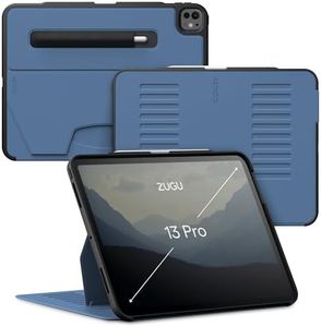 ZUGU iPad Pro 13 Inch Case (M4) 2024 - Ultra Slim Protective Cover - Wireless Apple Pencil Charging - Convenient 10-Angle Magnetic Stand & Auto Sleep/Wake [ Slate Blue ]