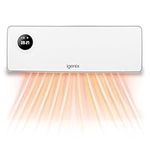 Igenix IGHW020TDW Over Door Downflow Fan Heater, 2000W Wall Mounted Oscillating Air Curtain with Heater & Cool Air Function, 24 Hour Timer, LED Display & Remote Control, White