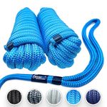 WavesRx 1/2” x 20’ (2PK) High-Performance Dock Lines for Boats and Pontoons | Premium Mooring & Docking Rope | Marine-Grade Double Braided Nylon for Best UV & Saltwater Resistance