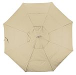 California Umbrella C118-F22-DWV Replacement Canopy Cover in Antique Beige Olefin Umbrella, 11' Round