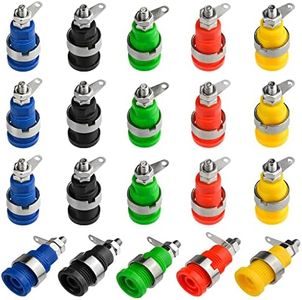 WMYCONGCONG 20 PCS 4mm Banana Socket Plug with Safety Protection Binding Post Banana Female Plug Jack Connector