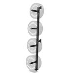 Synergee Weight Plate Storage Rack. Wall Mounted Weight Plate Holder. 4 Pegs with 1000 lb Weight Capacity Storage Rack