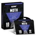 Glevro® Pantry Moth Traps for House Indoor 10 Pack – Extra Sticky Glue Trap for Kitchen and Food Storage – Seed Grain Flour Pheromone Traps for Pantry Moths