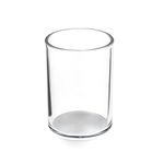 OSCO Clear Acrylic Round Pen Pot | Pencil Holder | Desk Tidy | Office Organiser | Makeup Storage | Cosmetics Display | H11 x W8 x D8 cm |