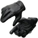 Milwaukee Leather MG7510 Men's Black Leather Gel Padded Palm Short Wrist Motorcycle Hand Gloves W/ ‘Full Panel Cover’ - 3X-Large