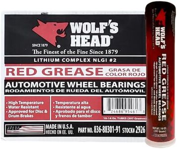 Wolf's Head Red Grease NLGI #2 (836-88301-91) 14 Oz Tube, Pack of 10