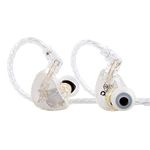 KINBOOFI TANGZU WAN'ER S.G in Ear Monitor, HiFi Quality Wired Earbuds No Micphone, Sports Noise Isolation Wried Headphone with Detachable 2pin Cable for Audiophile Musician (White, No mic)